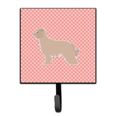 Carolines Treasures Pyrenean Shepherd Checkerboard Pink Leash or Key Holder BB3618SH4